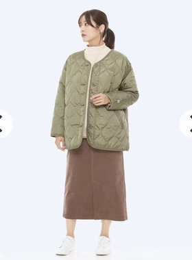 日单潮牌Arnold palmer小雨伞绗缝葫芦格圆领军事风格内胆棉服