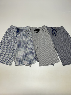 五分裤 夏季 中裤 男女同款 短裤 日单棉质混纺泡泡纱松紧腰休闲沙滩裤