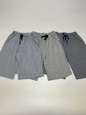 日单棉质混纺泡泡纱松紧腰休闲沙滩裤五分裤中裤短裤男女同款夏季