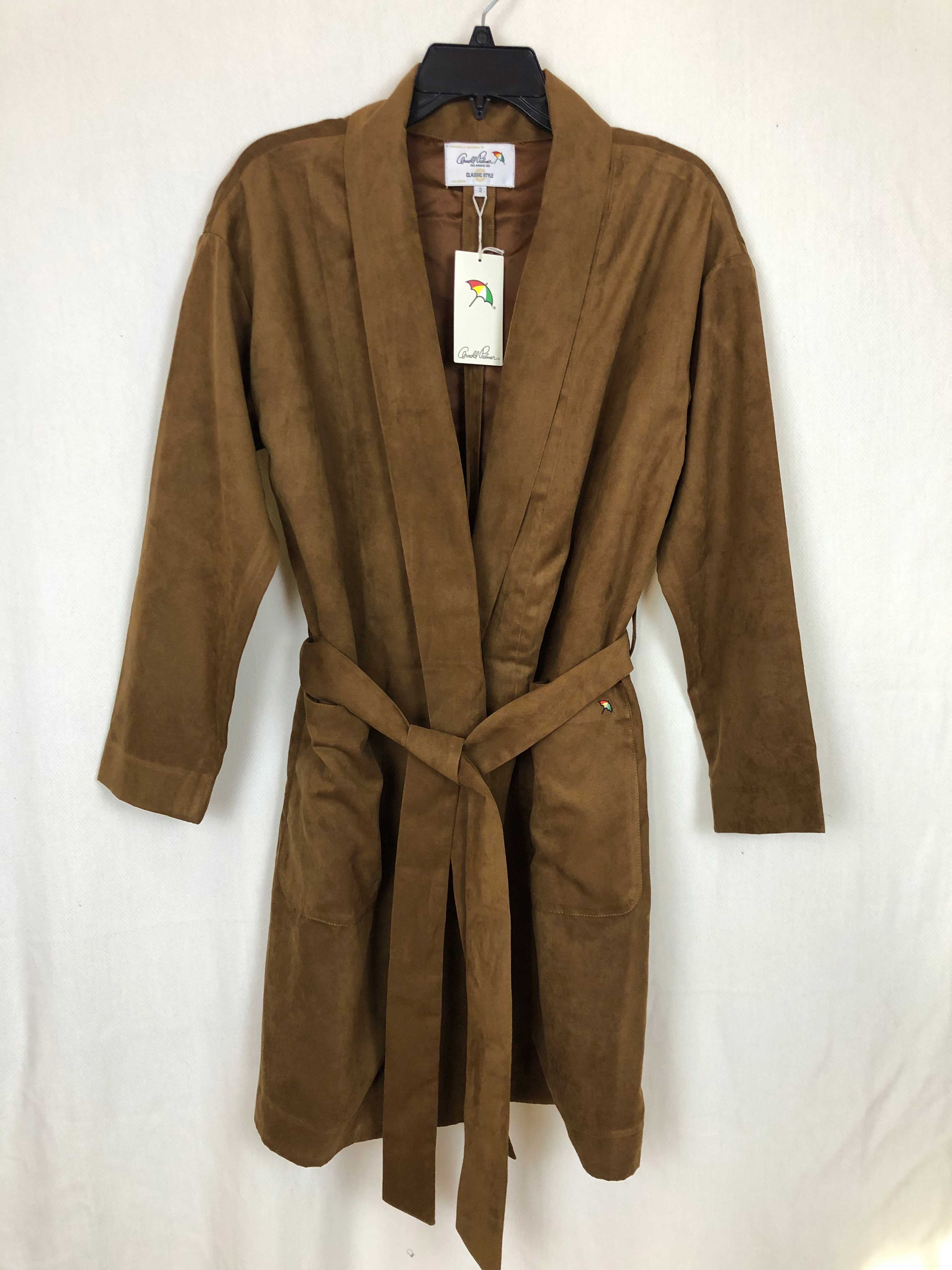 日本女士休闲桃皮绒风衣