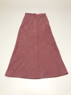 外贸出口日本日单女士条绒半身裙春秋冬三季款松紧腰有拉链纯色好