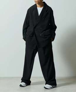 宽松弹力 聚酯面料灯芯绒宽腿直筒休闲裤 日单潮牌freaks store男士