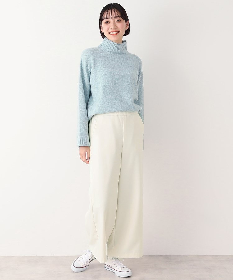 日单贵牌Dessin斜纹布里起毛半松紧腰休闲直筒阔腿裤春秋冬百搭款