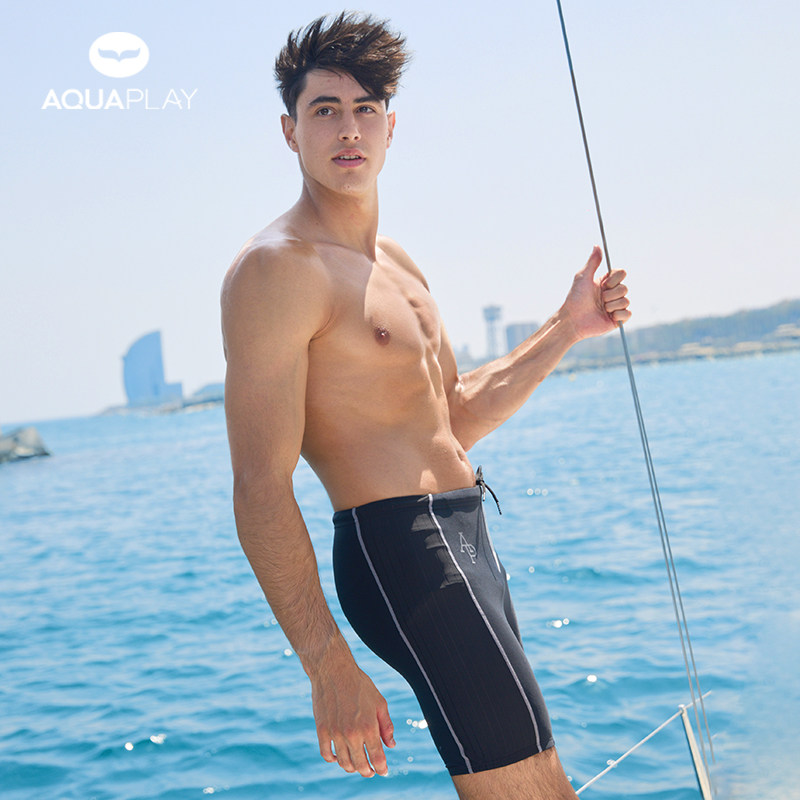 AquaPlay男士泳裤游泳训练五分裤