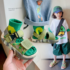 儿童包头运动凉鞋2026夏季新款男童沙滩鞋韩版女童软底防滑休闲鞋
