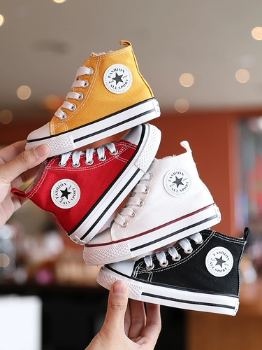 Детская высокая тканевая весенняя белая обувь для мальчиков для отдыха, кроссовки, 2025 года, в корейском стиле, подходит для подростков