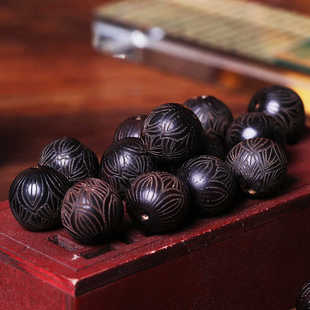 无患子雕刻莲花 木患子散珠配珠 diy手串隔珠 文玩配饰