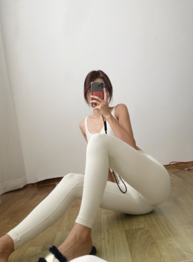 庄庄SHOP | 奶白裸感跑步瑜伽健身裤高腰紧身运动显瘦21夏季新款