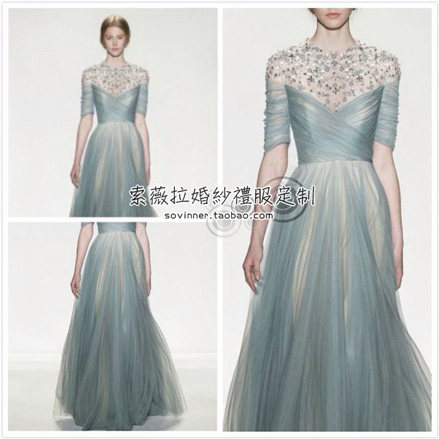 婚礼晚礼服 敬酒服 修身A字裙显瘦礼服 春夏款长裙宴会生日演出