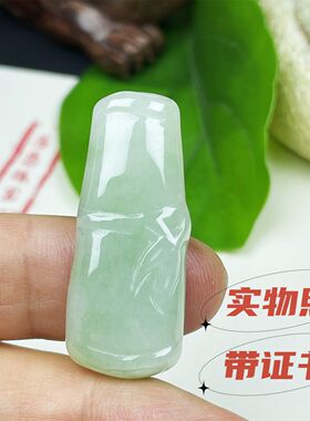 带证书天然翡翠玉石A货手工雕刻