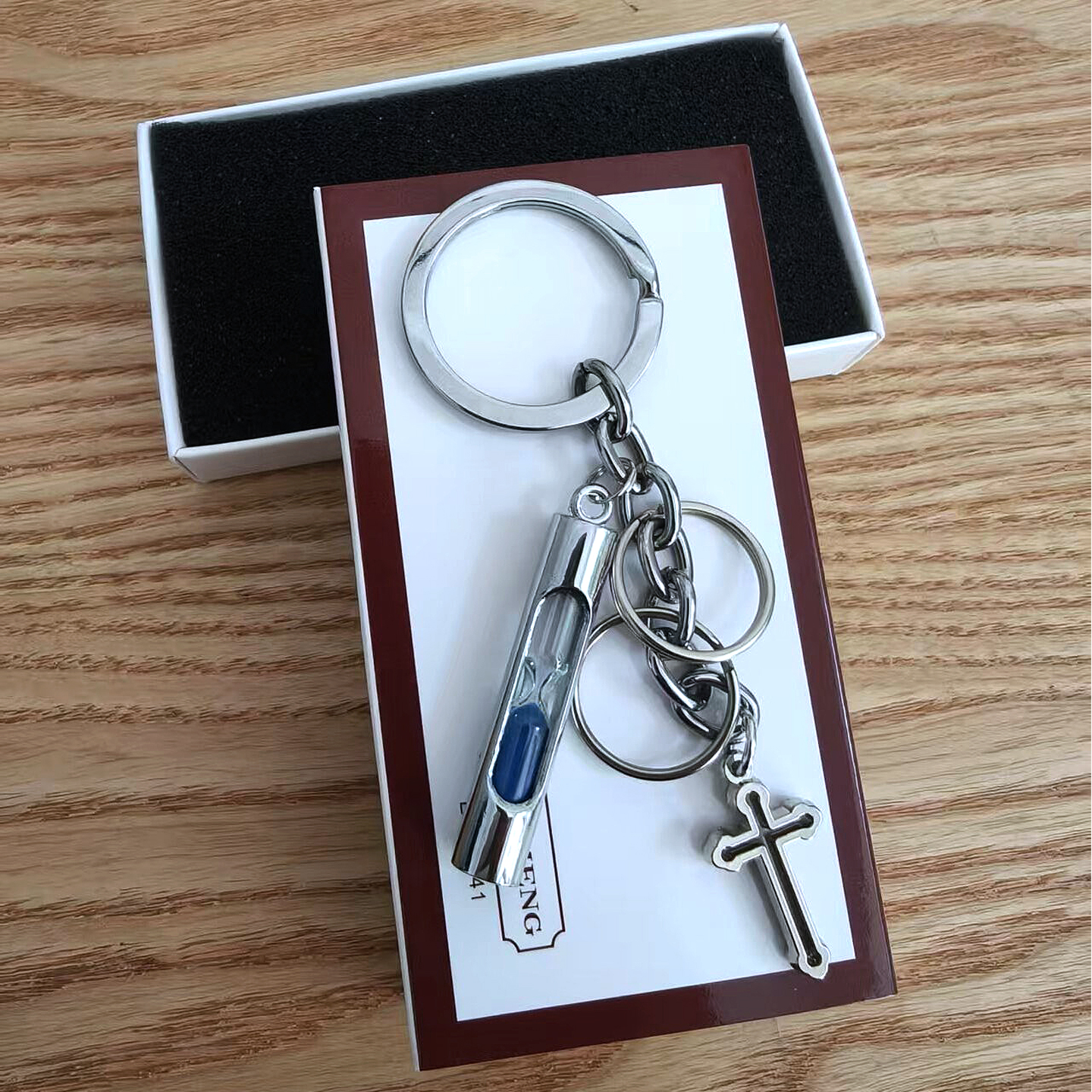 沙漏钥匙扣创意可爱精致车钥匙链网红礼品金属钥匙圈挂件