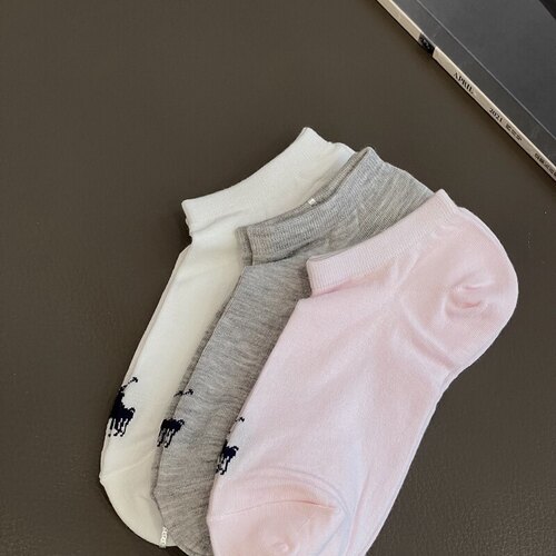 V5437 春夏刚需！舒爽透气不掉跟 小马标船袜 女