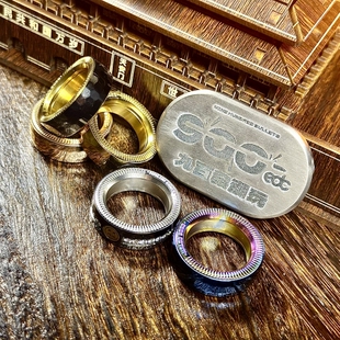 噜戒棘轮指上谈兵解压玩具情侣EDC机械磁力指环中性欧美复古潮牌