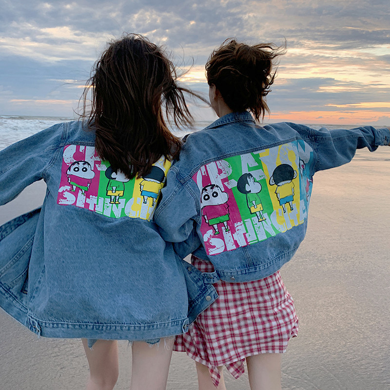 滕雨佳蜡笔小新联名情侣款牛仔外套女宽松韩版bf 春2019新款短款在类目 女装/女士精品, 短外套中 - 来自Buy2taobao.com提供专业的淘宝代购服务