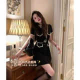 Летнее платье, приталенный корсет, мини-юбка, по фигуре, в стиле Шанель