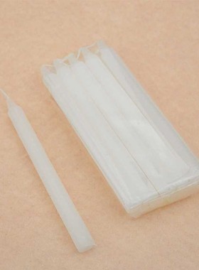 白色家用无烟特色小蜡烛烛台专用小众直径1厘米蜡烛浪漫烛台配件