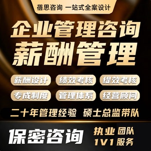 绩效考核薪酬设计管理方案代写做工资结构职级体系激励制度HR定制