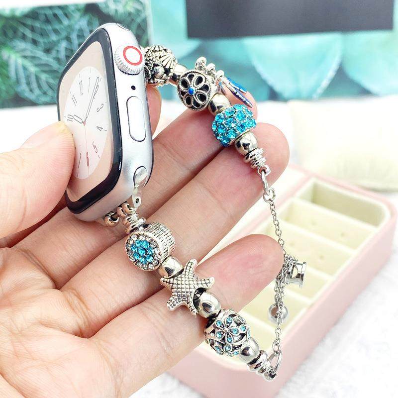 适用苹果applewatch手表S9潘家风格表带表链手链iwatch87654代