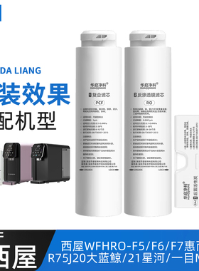 适配西屋净水器滤芯WFHRO-F5/F6/F7台式纯水机PCF/RO/GAC滤芯套装