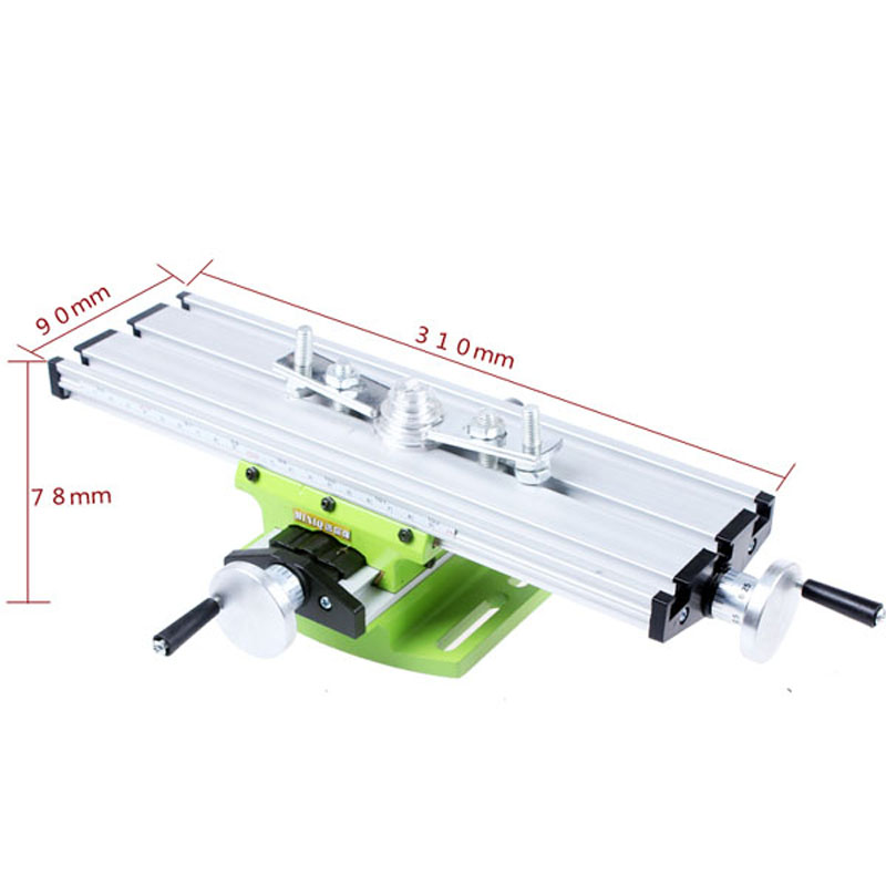 多功能迷你十字台工作台滑台小型铝合金钻铣床 适配台钻电钻支架 五金/工具 台虎钳 原图主图