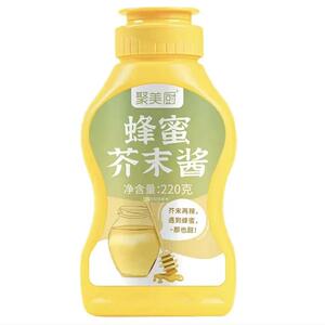 聚美厨蜂蜜芥末酱家用挤压瓶装寿司炸鸡酱汉堡热狗酱料三明治食材