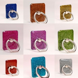 bulingbuling闪粉指环扣手机支架金属粘贴式 桌面通用女生 2034新款