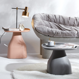 北欧小户型塑料茶几创意极简轻奢现代简约茶台客厅家用圆形小茶桌