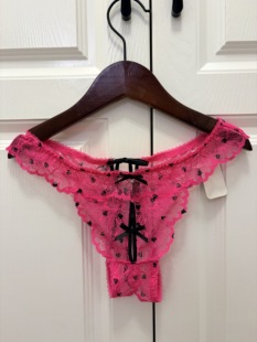 性感蕾丝花边T内裤女蝴蝶结低腰诱惑纯欲丁字裤