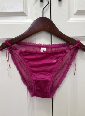 MYBODY细带内裤女式蕾丝绑带式少女日系镂空低腰性感可爱牛奶丝