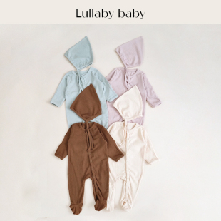 lullabybaby婴儿包屁衣春秋新生儿长袖 连体衣宝宝爬服婴幼儿哈衣