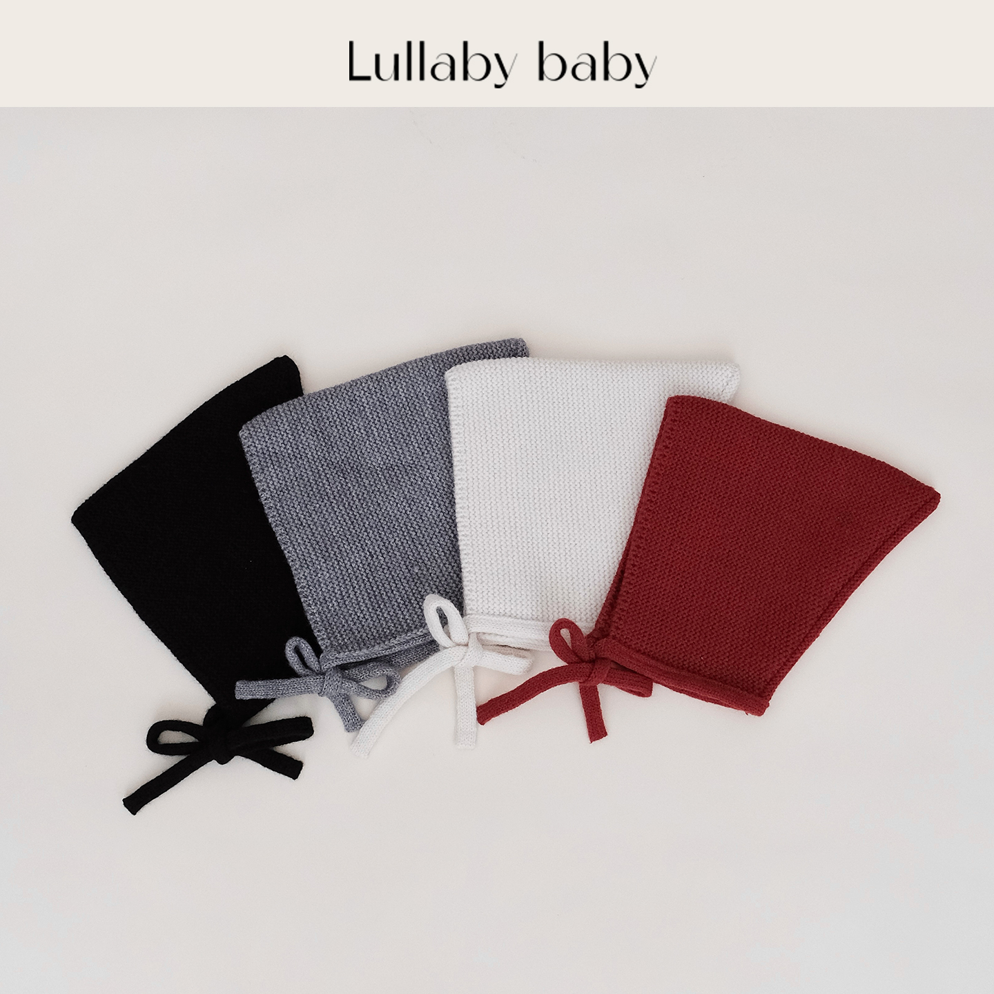 lullabybaby婴儿帽子秋冬毛线帽