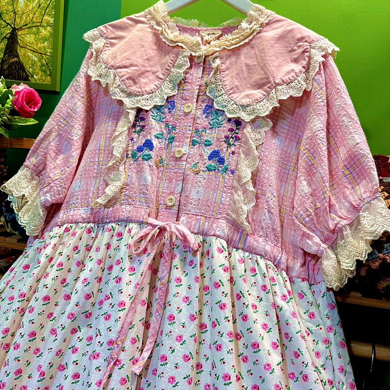 熊姑娘长裙/高档棉麻宽松大码