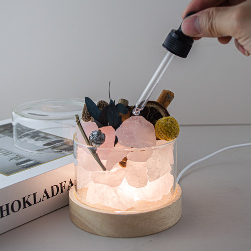 高级感扩香石香薰小夜灯摆件