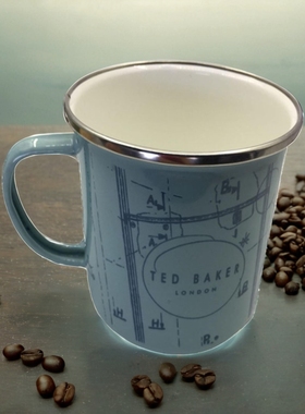 搪瓷蓝色成人口杯马卡龙中式漱口杯茶杯水杯怀旧小清新 古珐琅彩