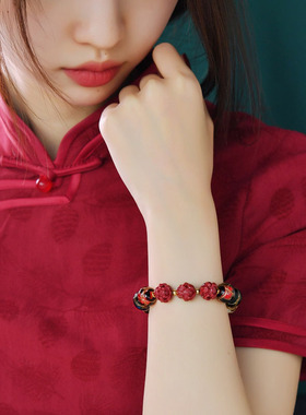 马年本命雍和同款香灰琉璃手串