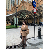 型 THE 双面呢羊绒斗篷大衣外套女 贵版 SWAN司凰轻奢 里约画报