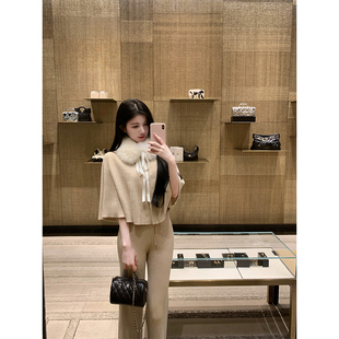 针织长裤 THE 温柔风山羊绒斗篷 娇娇矜贵两件套 子 SWAN司凰轻奢