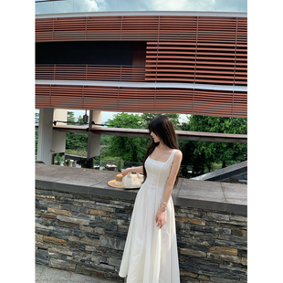 00THE SWAN司凰 白玉兰 小白裙 高级工艺后背绑带V设计