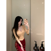 蕾丝针织开衫 就很曼妙 上衣乱麻针织蕾丝半身裙 SWAN司凰轻奢 THE