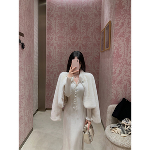 柔软仿皮草气质名媛超短款 小富婆 保暖小外套女 SWAN司凰轻奢 THE