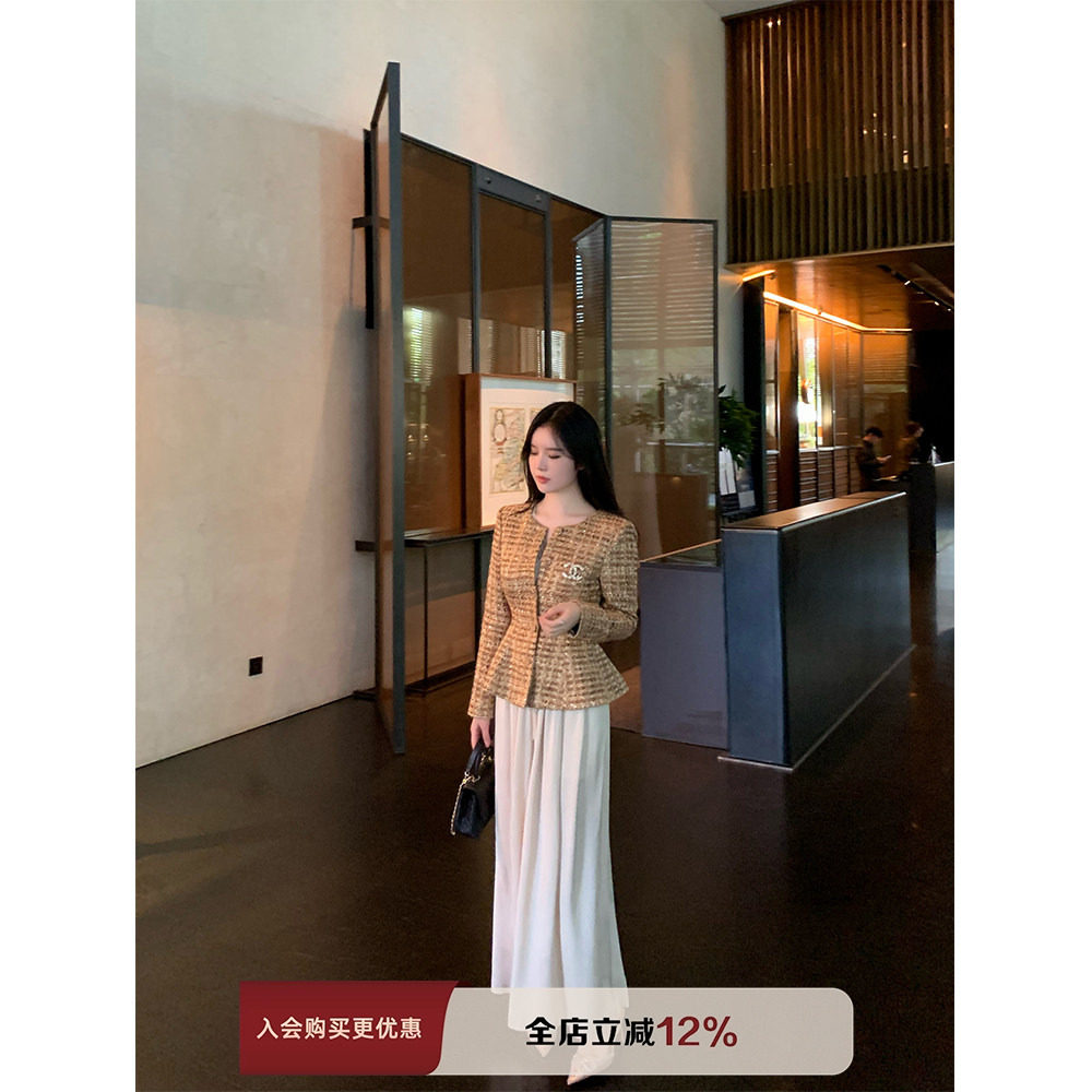 THE SWAN司凰轻奢 优雅姐系 贵奢金丝线羊毛掐腰气质粗花呢短外套,女装/女士精品,短外套,淘宝优惠券,粉丝福利购,淘宝优惠卷