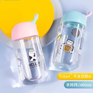 乐扣乐扣儿童水杯塑料便携杯子小宝宝水壶幼儿园家用少女可爱夏天