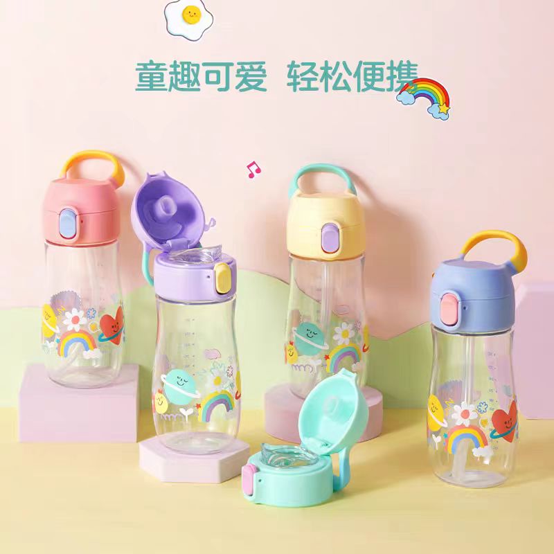 乐扣儿童吸管杯幼儿园宝宝小学生
