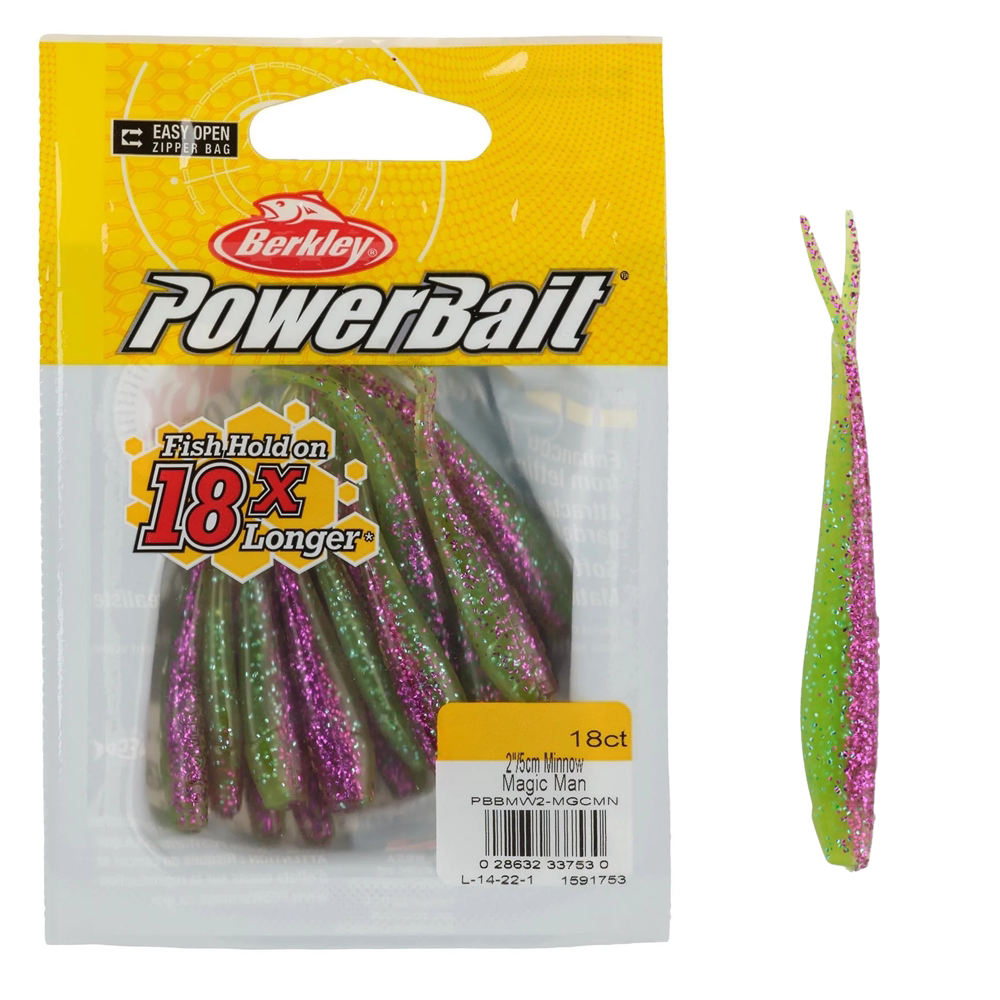 25新款美国Berkley贝克力5cm 倒吊叉尾鱼鳜鱼软虫 路亚饵假饵鱼饵