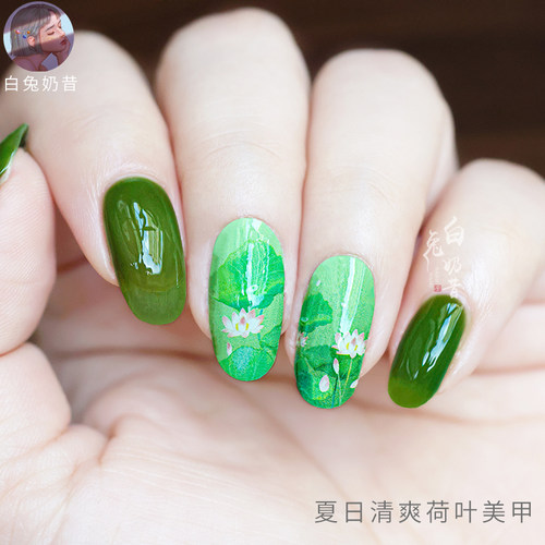 兔娘美甲贴纸夏季海洋梦境涂鸦