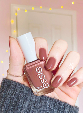 谁涂谁好看巧克力红棕色 白兔奶昔ESSIE指甲油CLOTHING OPTIONAL