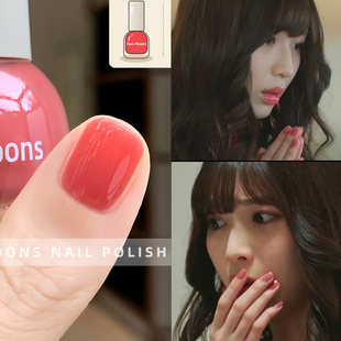 Moons水性免烤指甲油T蜜桃百利甜金龟子色 Two 丽奈美甲 秋冬新品