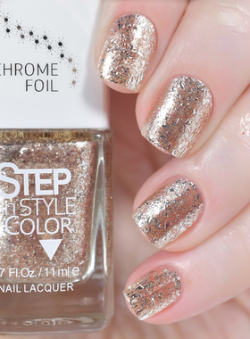 21free高反光优雅香槟金箔亮片俄罗斯dance legend指甲油STEP裸色