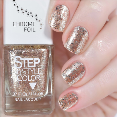 21free高反光优雅香槟金箔亮片俄罗斯dance legend指甲油STEP裸色