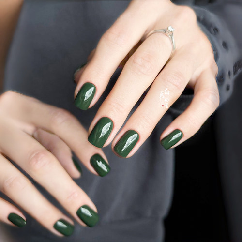 黄皮天菜显白森林绿 白兔奶昔ZOYA免烤指甲油橄榄绿圣诞绿色快干